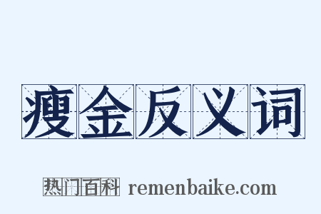 瘦金反义词是什么意思的图片
